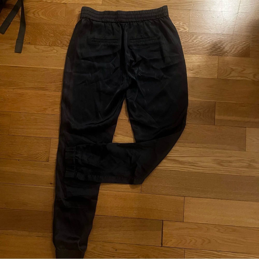 Banana Republic Dark Gray Satin Jogger Pants